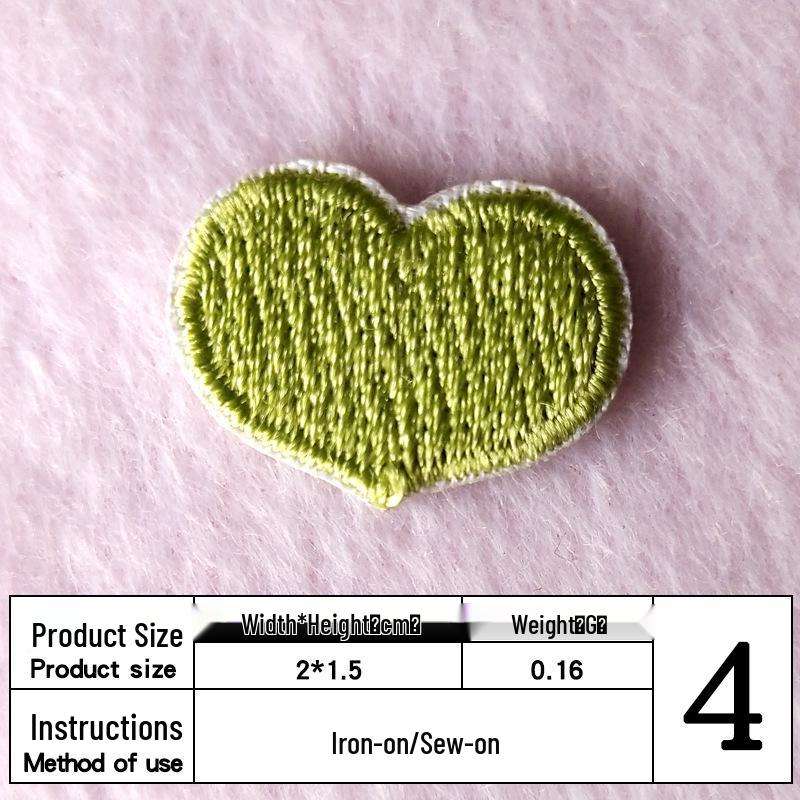 Na Yang Heart Embroidery Self-Adhesive Patch for DIY Clothing and Decoration