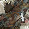 Pure Cotton Printed Plain Weave Fabric Ethnic Style Simia Fabric DIY Dress Coat Decorative Fabric Throw Pillow Bar Tablecloth