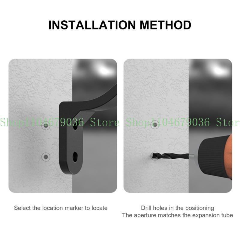 652F Motorcycle Helmets Hook Wall Mount Luggage Jackets Hanger Kitchen Cabinet Shelf