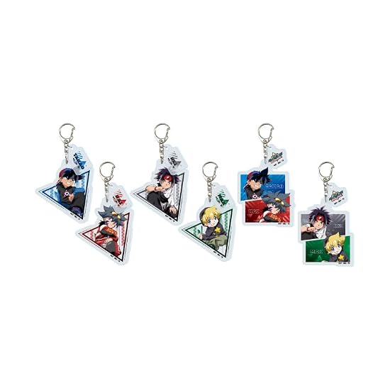 Bakuten Shoot Beyblade G-Revolution 01 [New Illustration] Acrylic Keychain with Parts Complete Set 6 B0GVS6JYCC