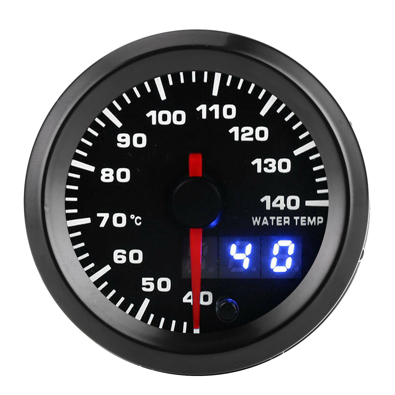 

2-дюймовый указатель температуры воды 40 140 градусов Цельсия 7-цветный светодиодный дисплей Универсальный для автомобилей 12 В
