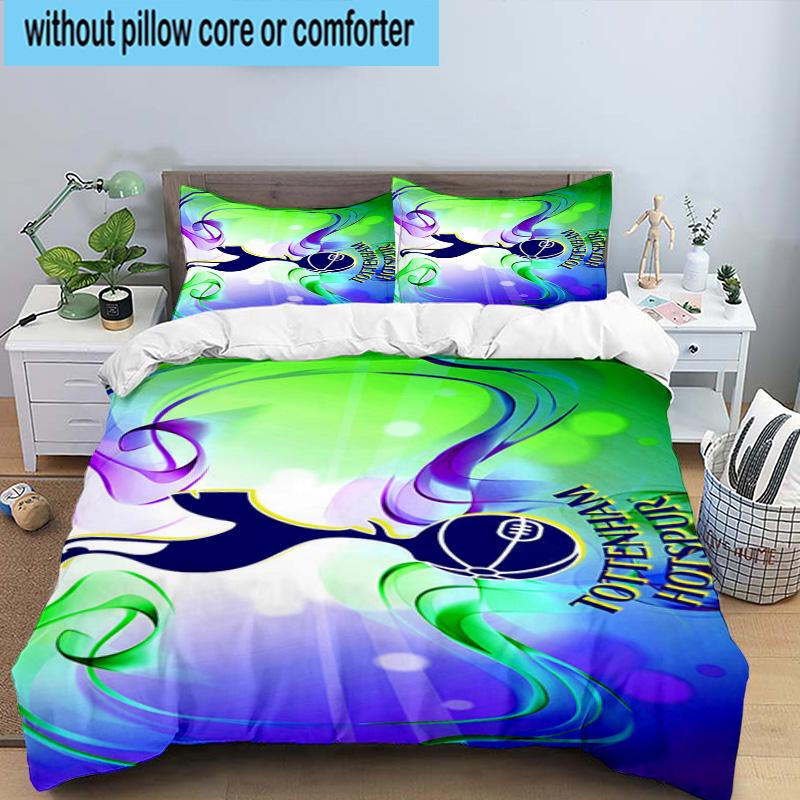 Set Biancheria da Letto Stampato Design Tottenham Hotspur F.C. 3 Pezzi Chiusura Copripiumino Include 1 Copripiumino & 2 Federe Set Biancheria da Letto Decorazioni per la Casa Regali