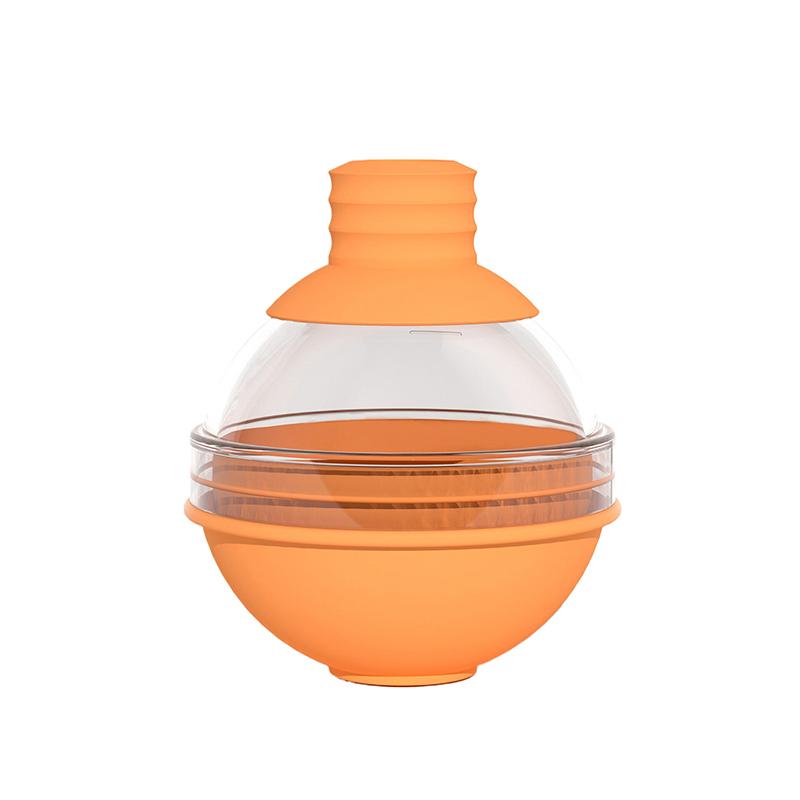 2/4 Grid Silicone Whiskey Ice Ball Maker Mold with Built-In Funnel 3D Baseball Shape Easy Fill And Release for Unique Ice Cubes