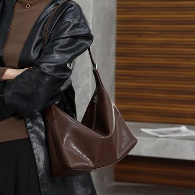 Yeni Dana Derisi Omuz Çantası Retro İş Seyahati Koltuk Altı Çantası Moda Çok Yönlü Niş Çapraz Askılı Çanta