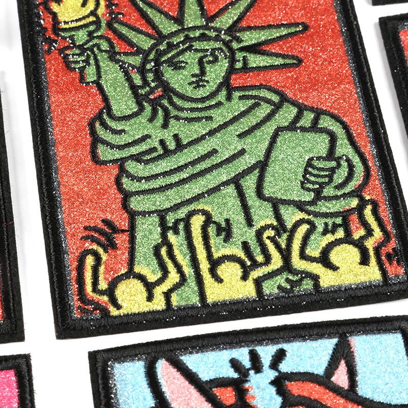Embroidery Label Embroidery Cloth Sticker Digital Printing DIY Patch Sticker Clothing Luggage Accessories Adhesive Badge