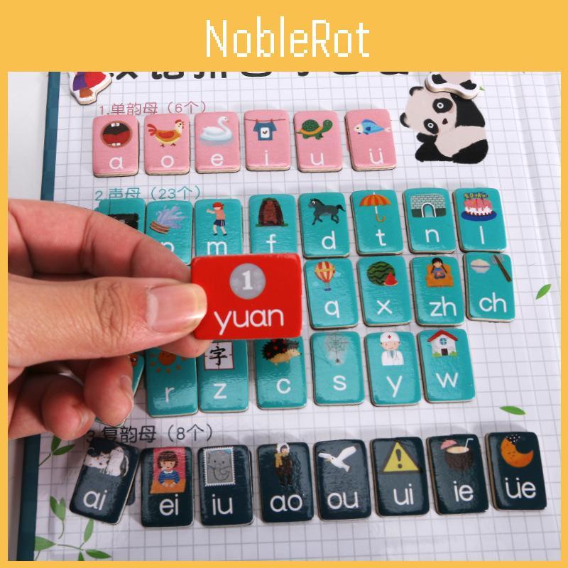 Holz-Chinesisch-Pinyin-Alphabet-Puzzle Panda-Buch Mit Magnetbuchstaben Für Kinder Lern- Und Bastelspiel