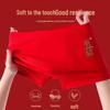 LANGSHA Men's Red Cotton Antibacterial Boxer Briefs 4-Pack