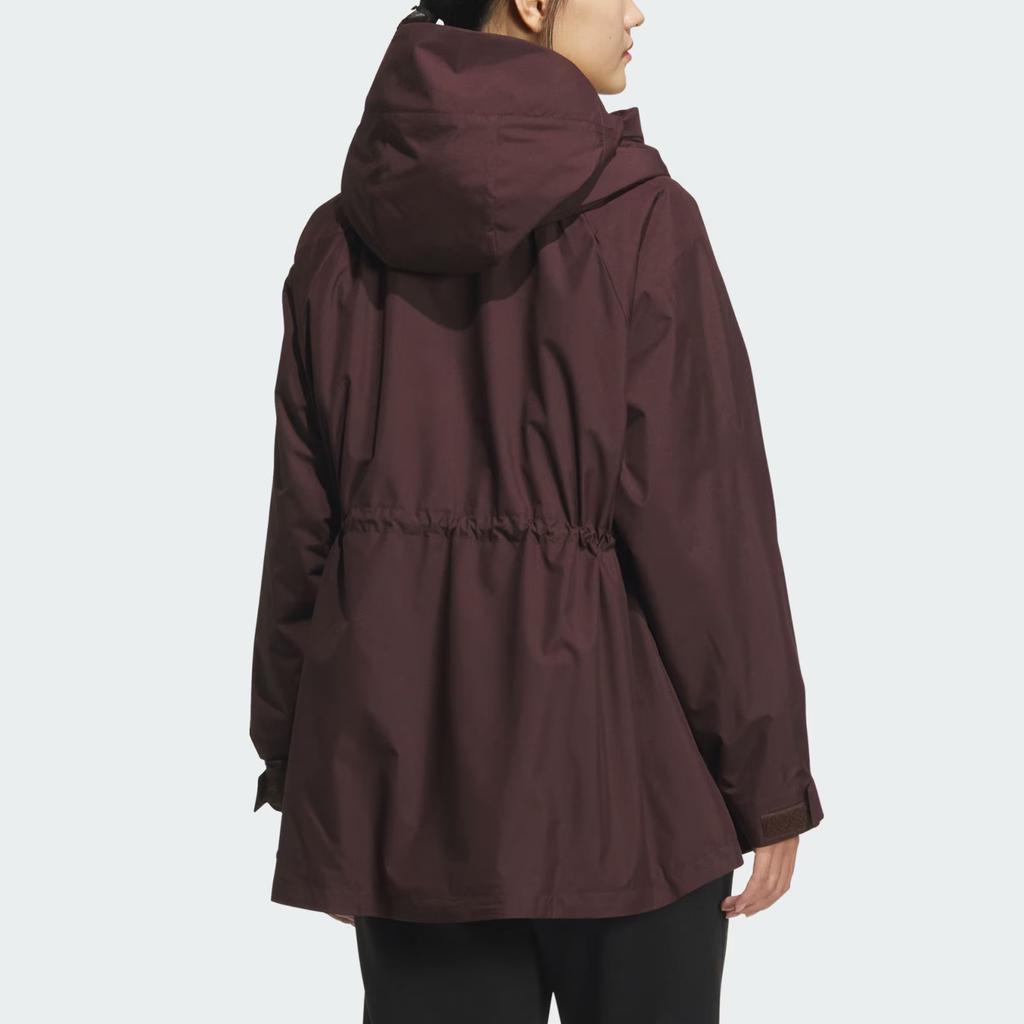 Adidas Elongated Woven Logo Loose Fit Hooded Long Sleeve Jacket Women Jacket KC0031