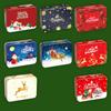 Metal Christmas Box Square Gift Packing New Candy Jar  Home