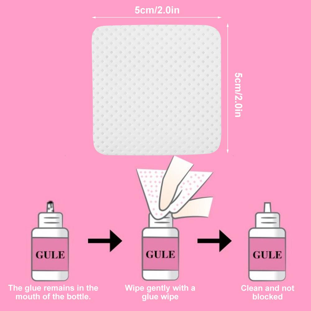 Eyelash Grafting Tool Glue Remove Cotton Pad Glue Bottle Mouth Wipe Glue Removal