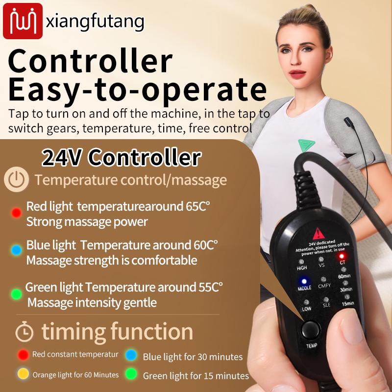Full Wrap Heated Shoulder Massager with Red Light Therapy for Frozen Shoulder Pain Relief and Improved Circulation