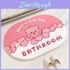 Cute Loopy Capybara Flower Pattern Bathroom Mat With Nonslip Backing For Home Use