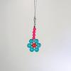 Colorful Bead Flower Pendant Phone Charm Hangings Rope Sweet Phone Chain Strap Bag Decoration Lanyard Keychain Accessory