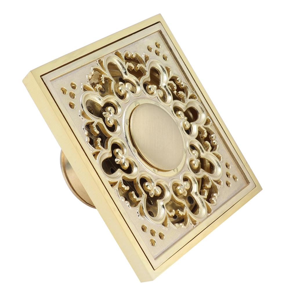 Gold Floor Drain Set Bathroom Toilet Deodorant AntiOdor AntiClogging Strainer Accessory(Shallow