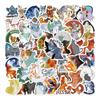 52 Cat Warrior Graffiti Stickers Decorate Suitcase Guitar Notebook DIY Waterproof Stickers Hot Stamps