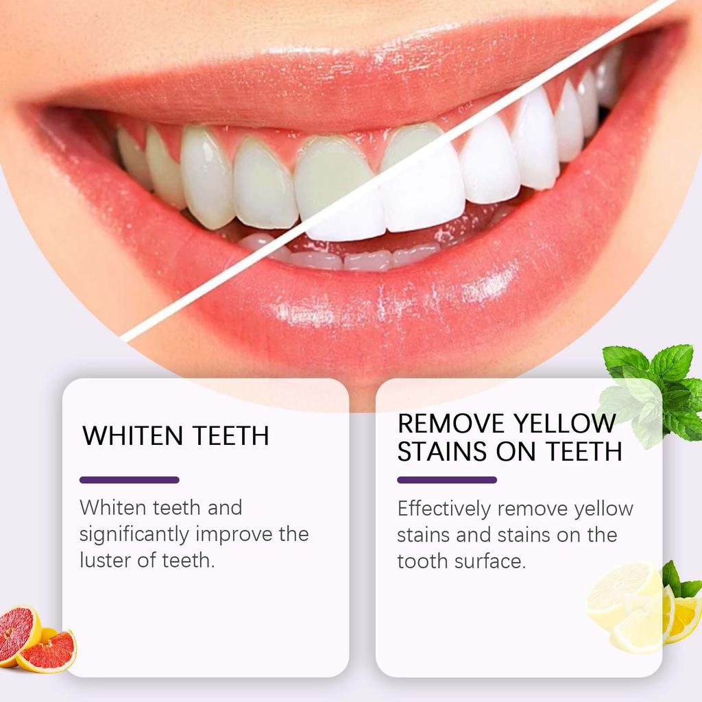 ORALHOE Teeth Stain Removal Toothpaste, Daily Care for Teeth Cleaning & Whitening, Fresh Mint, 100g