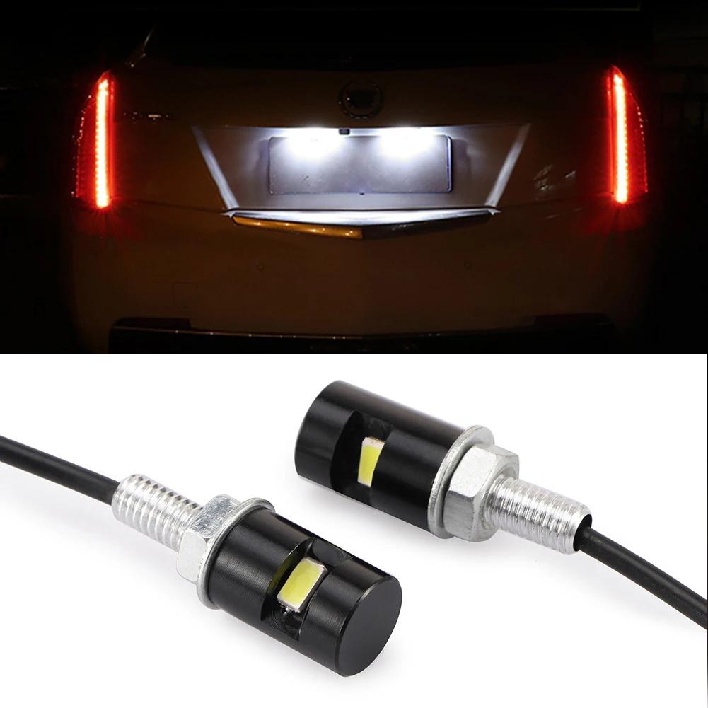 2PCS 12V 5630 SMD LED Voiture Moto Plaque d'Immatriculation Lumières Lampe Auto Queue Avant Vis Boulon Ampoules Lampes Source de Lumière