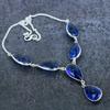 Sodalite Ethnic 925 Sterling Silver Jewelry Necklace 18" u1w21