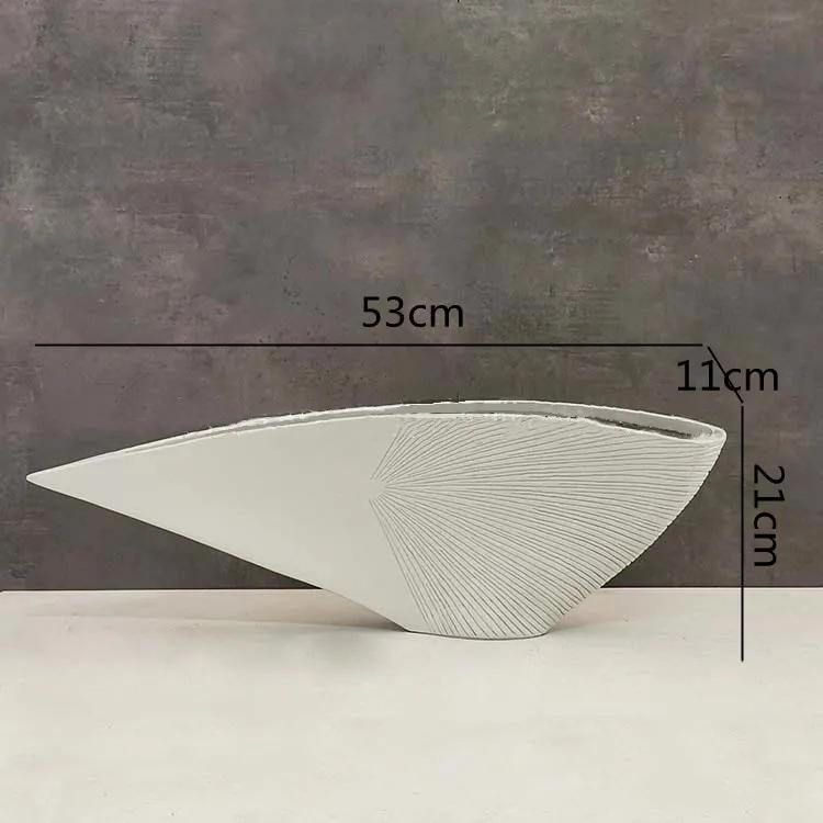 Creative Nordic style Resin vase modern abstract Fan-shaped vase Decoration crafts Home Decorations Dried flowers