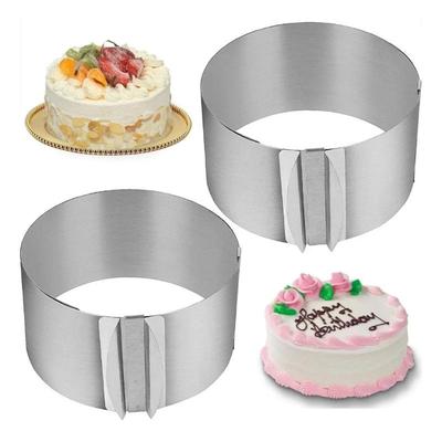 Adjustable Cake Ring Mold Stainless Steel Round Baking Ring Telescopic Mousse Cake Ring Diy Pastry Cooking Supplies Cake Tools