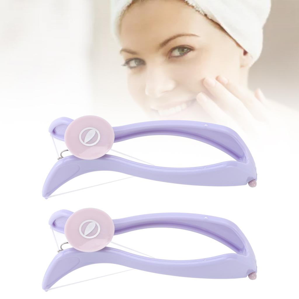 2pz Pinzetta Manuale per Depilazione Facciale con Filo Depilazione Facciale Delicata Indolore per Mento Baffi Braccia Gambe