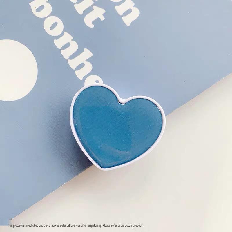 Airbag Heart-Shaped Retractable Phone Holder - Creative Solid Color Gift with Logo