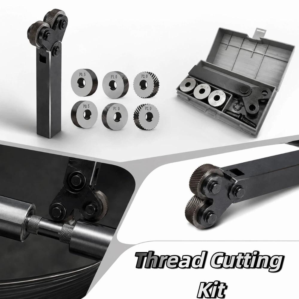Double Wheel Structure Knurling Cutter Set 7 Pieces Knurling Tool Set Metalworking Operations