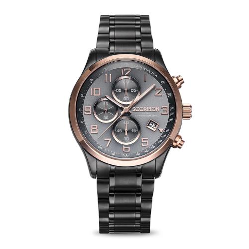[SCORPION] SCORPION Neith Хронограф Металлические Часы SP3348M-GRG FREE
