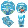 Earth Day Theme Birthday Party Decoration Disposable Paper Plate Paper Cup Paper Towel Tableware Tablecloth Set