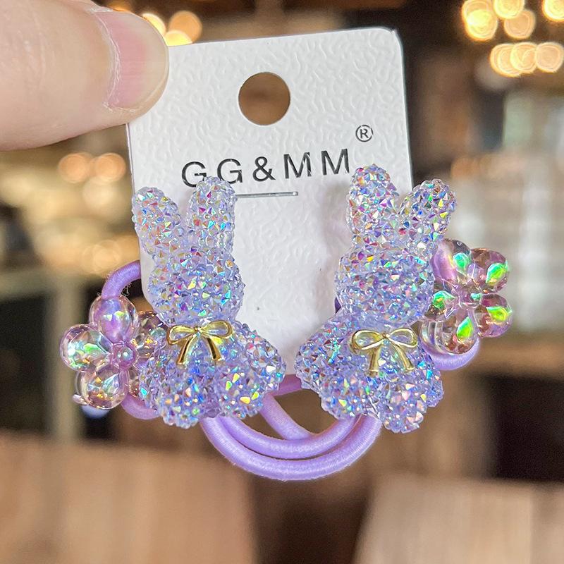 

2 штуки Новые милые сахарные кролики Принцесса Головной убор Детские эластичные резинки для волос Детские веревки для волос Аксессуары для волос для девочек