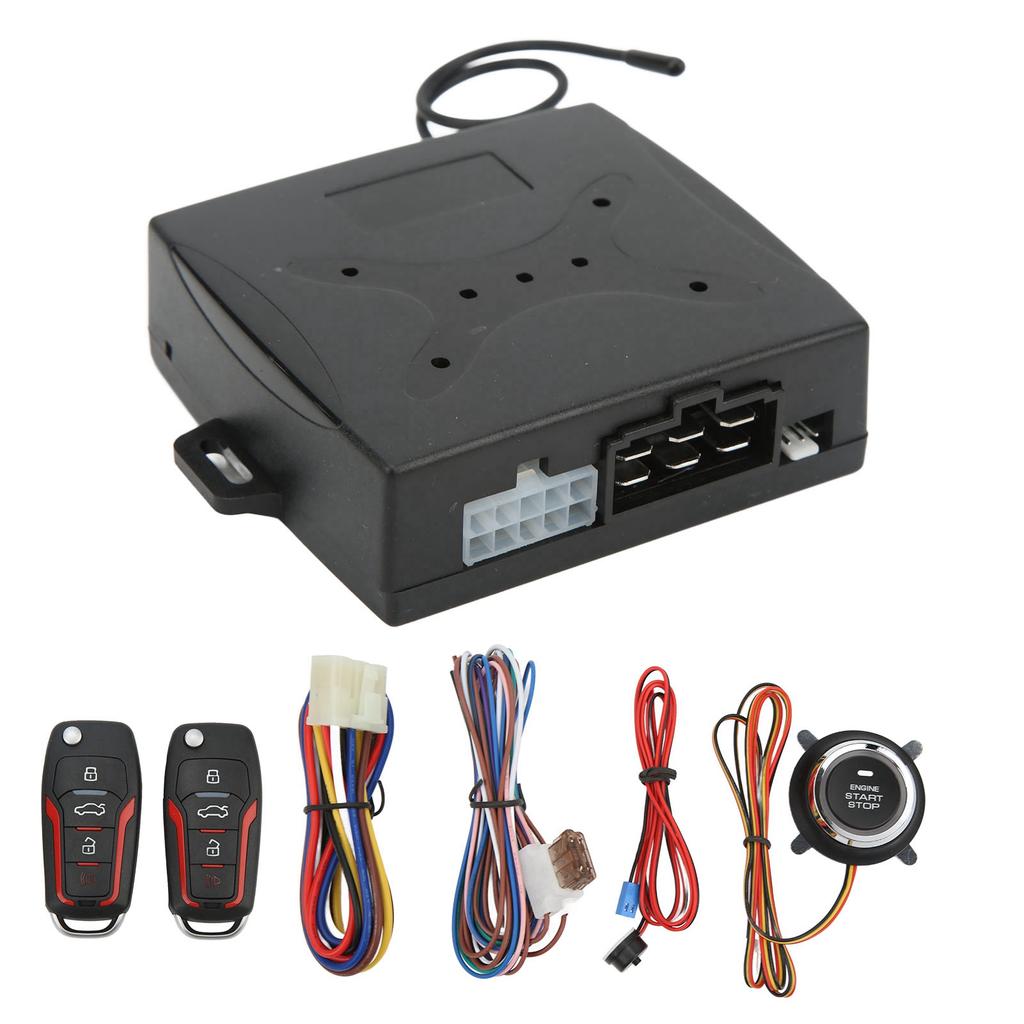 Car Keyless Entry System 12V Anti Theft One Button Start Remote Lock System Universal for Autos