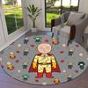 Onepunch Man Round Area Rug Carpet Rug For Living Room Bedroom Sofa Playroom Decor Nonslip Floor Mat