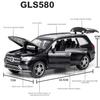 Mercedes Benz GLS580 4 Matic Luxus-SUV Simulation Diecast & Spielzeugfahrzeuge Geräusche & Licht Rückziehauto 1:32 Legierungsmodell