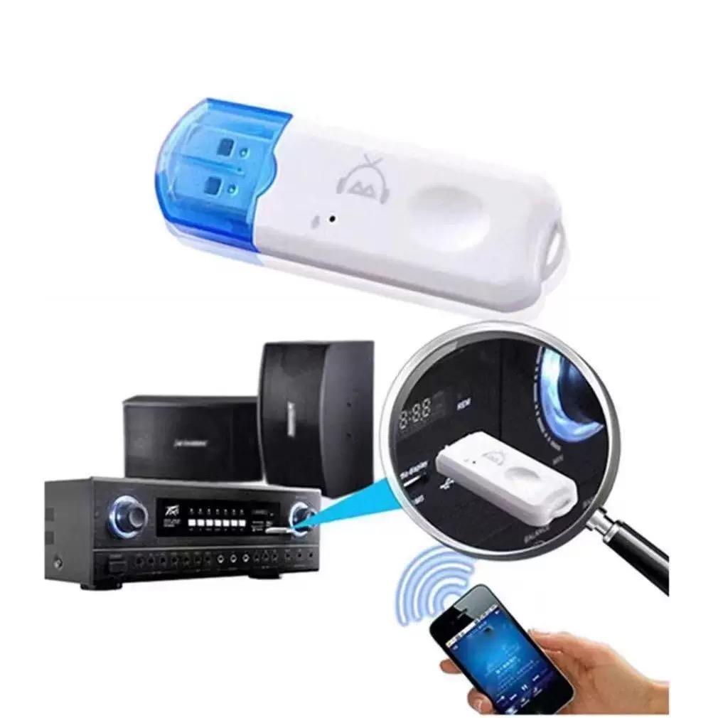 مُحول صوت ستيريو صغير للسيارة بلوتوث متوافق V2.1 بدون استخدام اليدين ميكروفون مدمج عالي الجودة