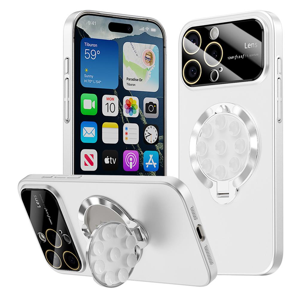 For iPhone 16 Pro Case Compatible with MagSafe Suction Cup Kickstand PC Phone Cover