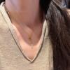 Xiaohongshu Retro Gold Peace Tag Necklace: Women's Light Luxury Niche Clavicle Chain