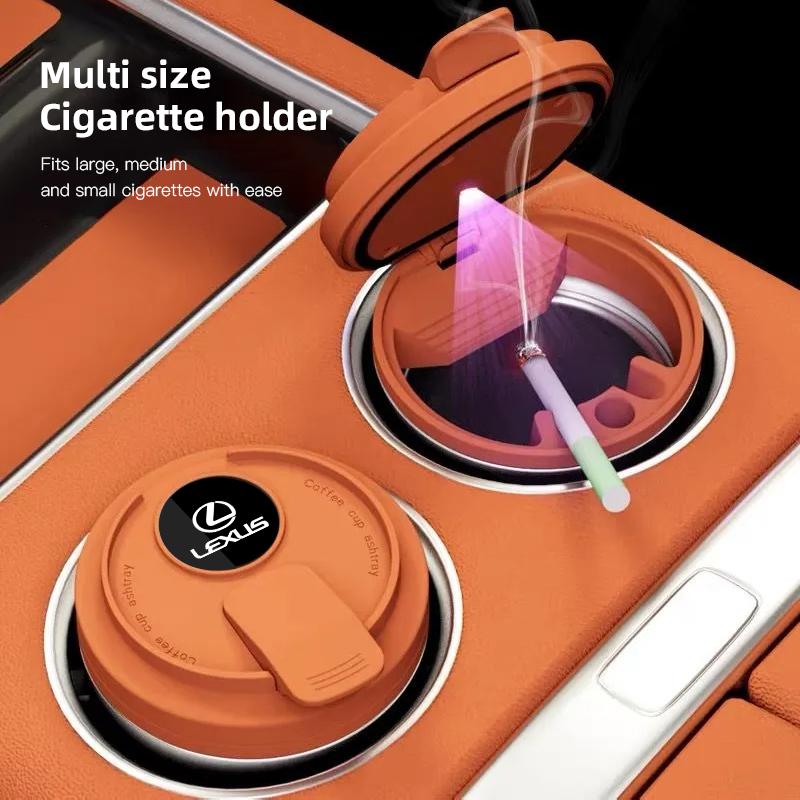One-touch Open Car Ashtray Men's Business Vehicle Interior Accessory For Lexus Fsport GS GX IS LS LX CT LC RC LBX NX RX 350h ESAG3