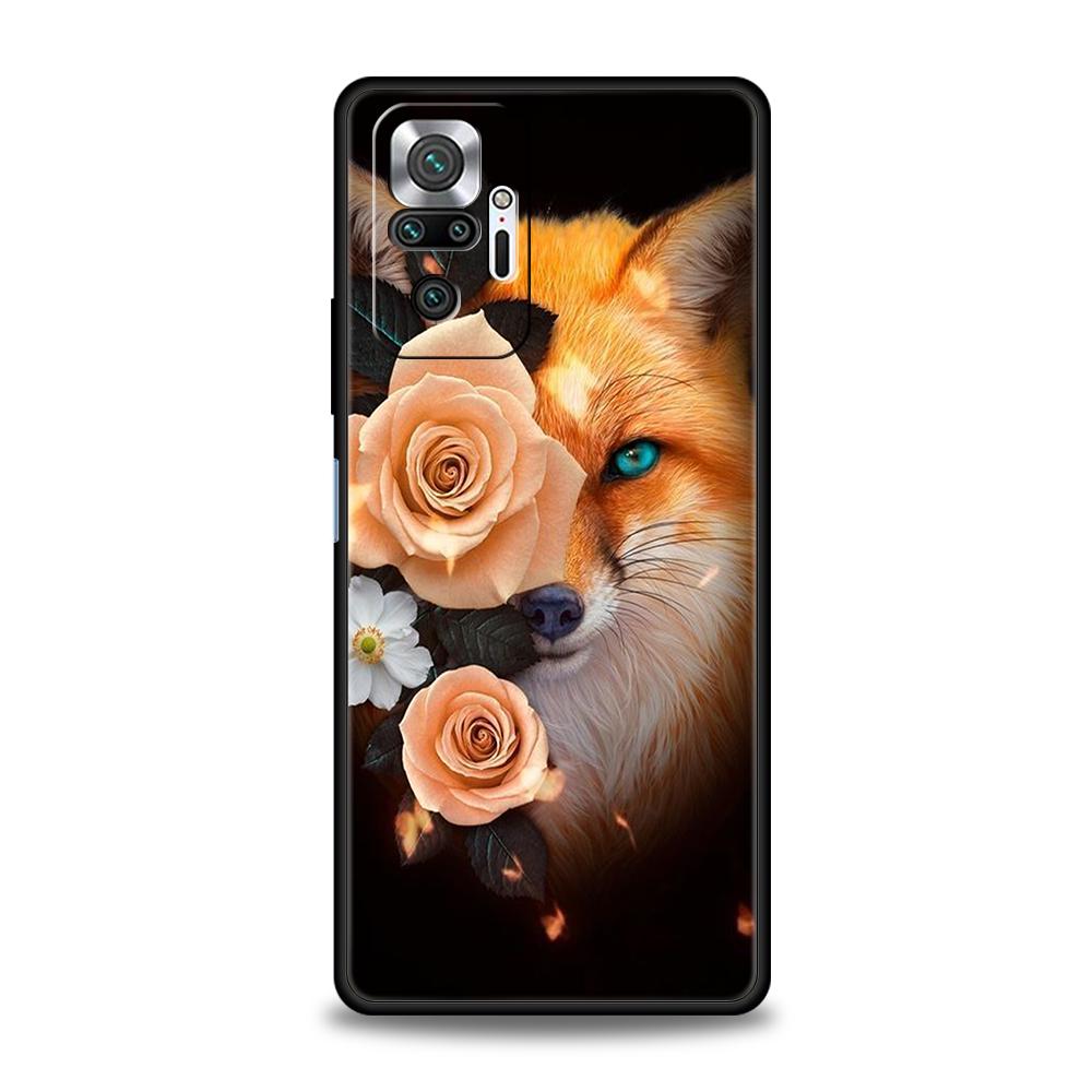 Animal The Fox Phone Case Cover for Redmi 13C 10C Note 13 12 10 11 Pro Plus 7 8T K40 K50 Gaming Pro Plus 5G Soft Shell Capas Bag