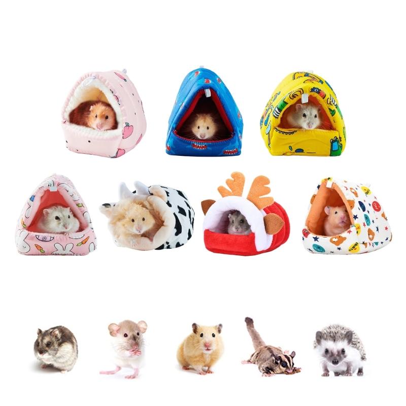 Hamster House Guinea Pigs Nest Small Animal Sleeping Bed Winter Warm Cotton Bed Soft Accessories for Rodents/Guinea Pigs