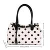 Diese vielseitige Polka-Dot-Tragetasche ist eine schlichte, lässige und geräumige Umhängetasche, perfekt für den Weg zur Arbeit und ein unverzichtbares Alltagsaccessoire.