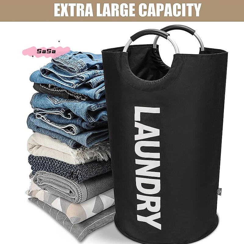 90L Super Large Foldable Laundry Basket Waterproof Oxford Fabric Dirty Clothes Storage Bag for Travel Portable And Durable