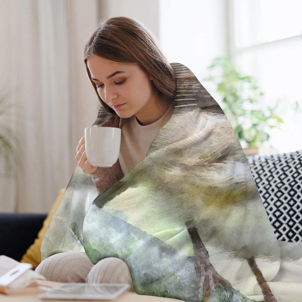 Vánoční červenka Zimní akvarelová přikrývka Tenká anime Plyšáci cosplay anime Přikrývky