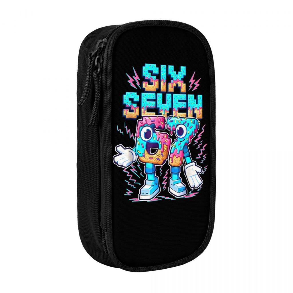 Kawaii Federmäppchen 67 Six Seven 6-7 Italienisches Gehirnfäule Meme Federtasche Schul-Federmäppchen Junge Mädchen Design Schul-Schreibwaren