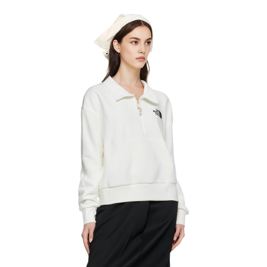 The North Face Comfy Half Zip Sweatshirts Sweatshirt Unisex White NM5MQ01K