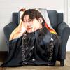 1Pc Bts Jung Kook Print Blanket Soft Comfortable Polyester Blanket All Season Use Bedroom Office Outdoor Ideal Christmas Gift Choice Print Home Blanke