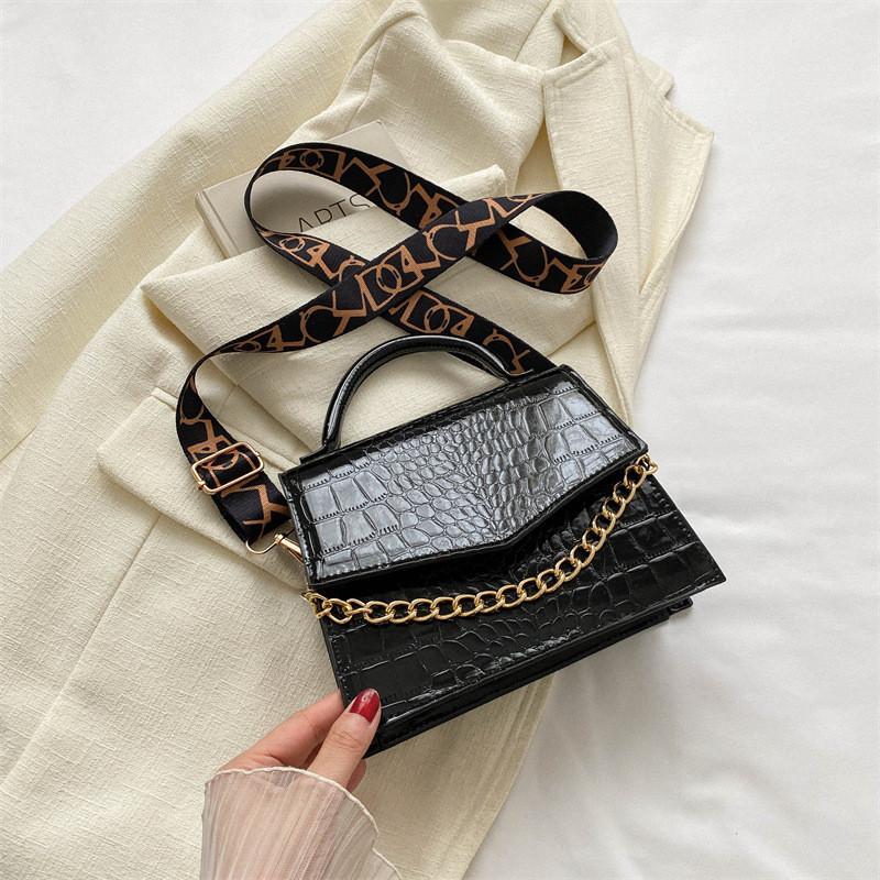 Trendy Street Fashion Pu Material Small Shoulder Crossbody Bag For Daily Outfits чёрный