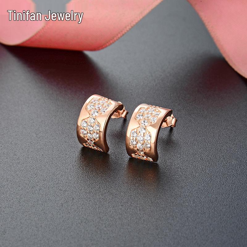 

Minimalist Style S925 Silver Zircon Earrings - Japanese & Korean Elegance 925 Silver