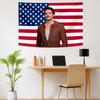 Pedro Pascal Pink American Flag Tapestry  Wall Hanging for Home  Dorm Decor Perfect Gift for Friends Flat Print