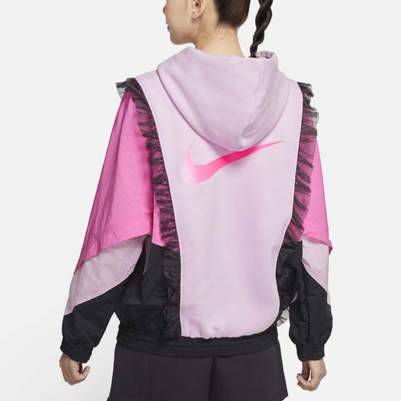 Nike Sweatshirts Women's Light Arctica Pink Hooded Moderate Regular DH1371-626