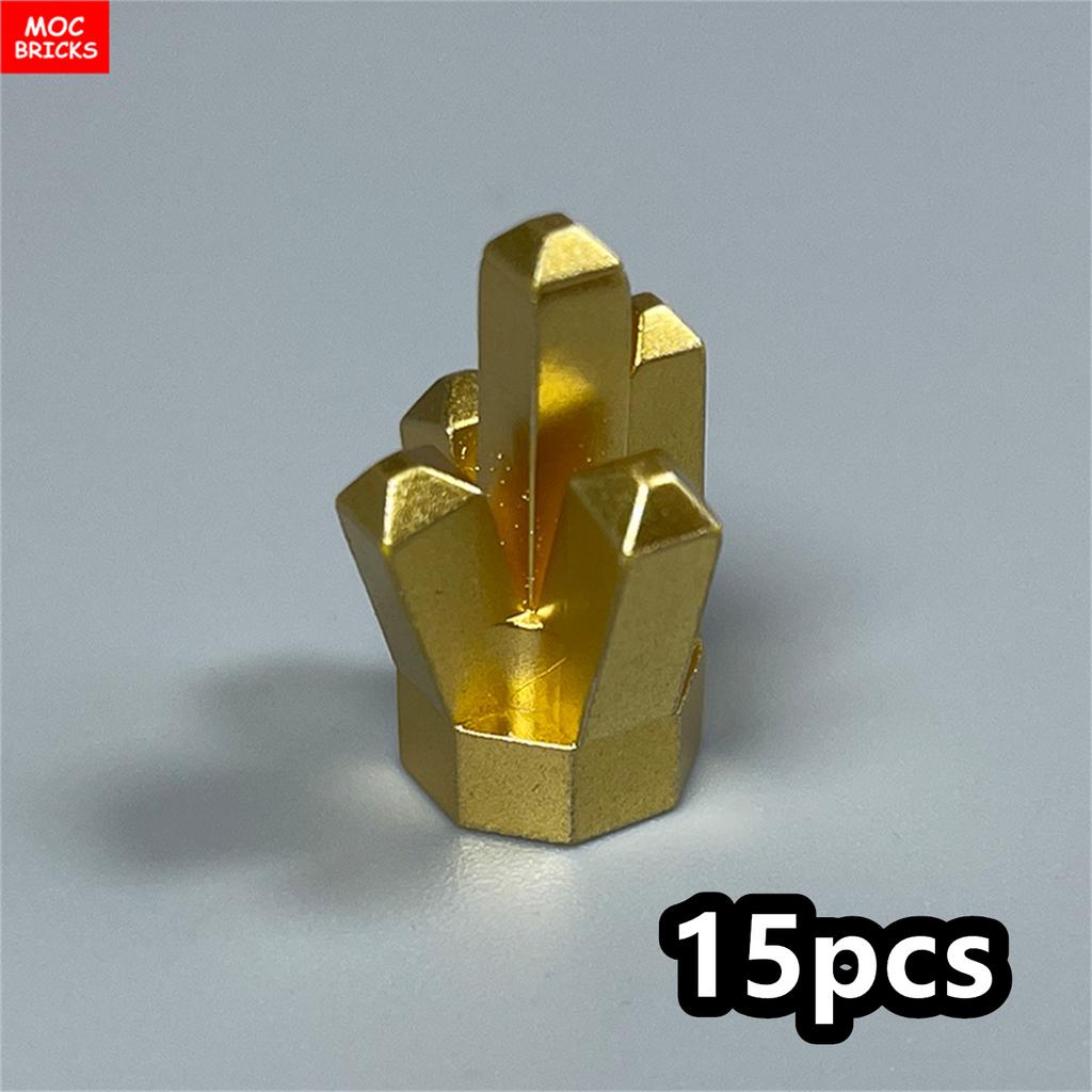 MOC Bricks Stone Gem Paint Ore Rock 1x1 Crystal 5 Point 29377 30385 28623 Educational Building Blocks